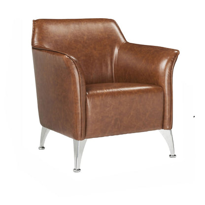 ACME Furniture - Teague - Accent Chair - Brown Synthetic Leather - 59521 view 1