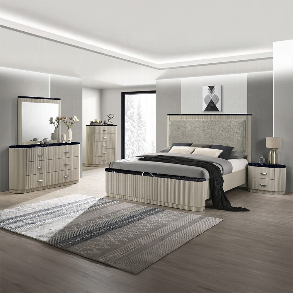 ACME Furniture - Travonte - Chest - Gray Linen & Beige - BD04886 view 5