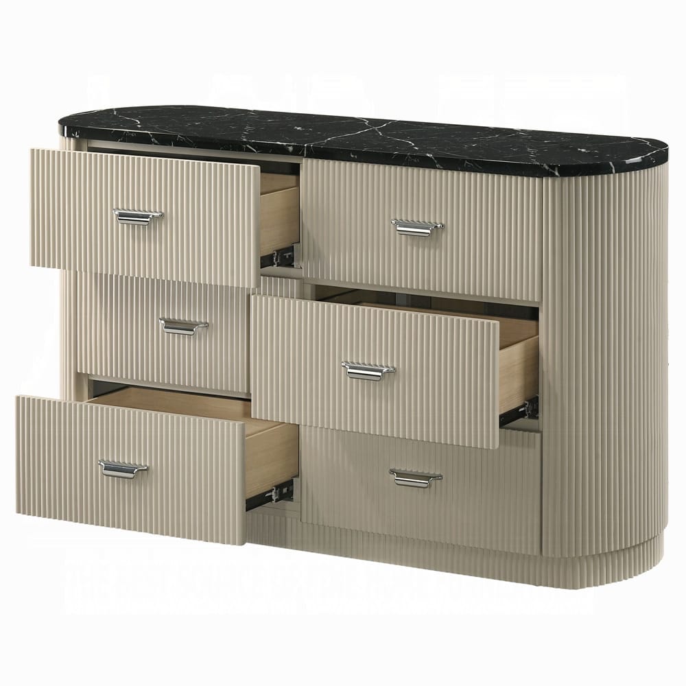 ACME Furniture - Travonte - Dresser - Gray Linen & Beige - BD04885 view 3