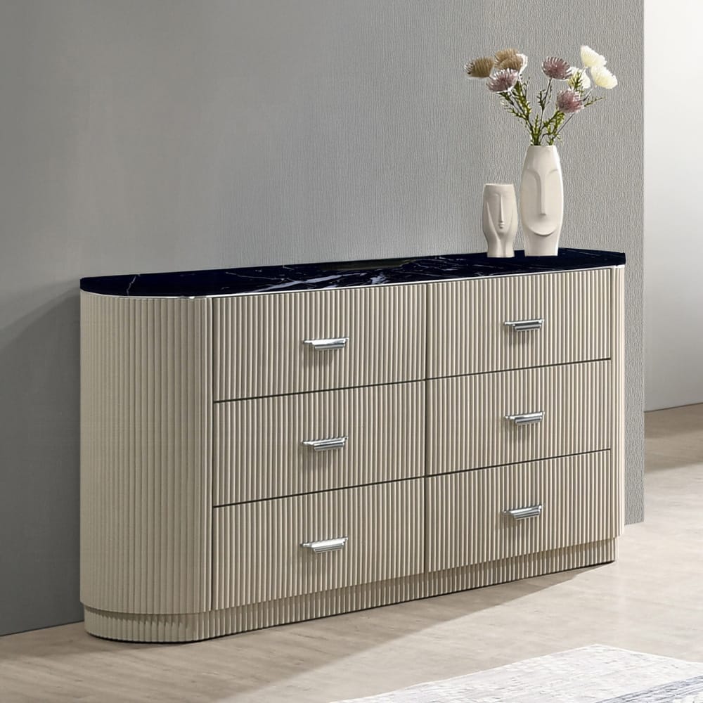 ACME Furniture - Travonte - Dresser - Gray Linen & Beige - BD04885 view 4