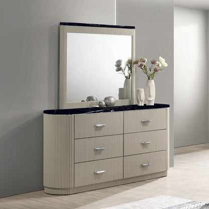 ACME Furniture - Travonte - Dresser - Gray Linen & Beige - BD04885 view 5