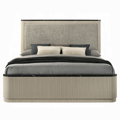 ACME Furniture - Travonte - Eastern King Bed  - Gray Linen & Beige - BD04881EK view 2