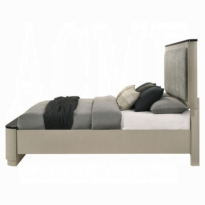 ACME Furniture - Travonte - Eastern King Bed  - Gray Linen & Beige - BD04881EK view 3