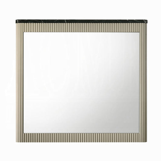 ACME Furniture - Travonte - Mirror - Gray Linen & Beige - BD04884 view 1