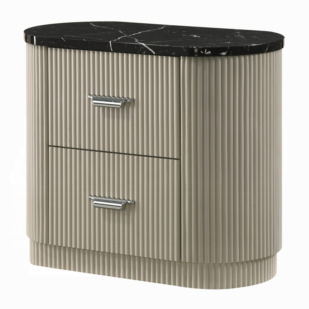 ACME Furniture - Travonte - Nightstand - Gray Linen & Beige - BD04883 view 1