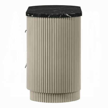 ACME Furniture - Travonte - Nightstand - Gray Linen & Beige - BD04883 view 3