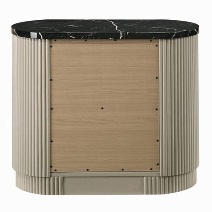 ACME Furniture - Travonte - Nightstand - Gray Linen & Beige - BD04883 view 4