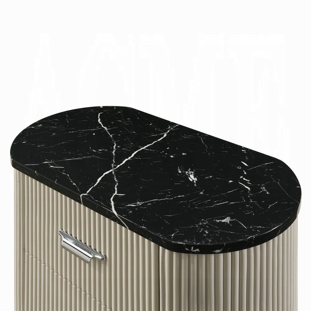 ACME Furniture - Travonte - Nightstand - Gray Linen & Beige - BD04883 view 6