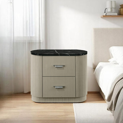ACME Furniture - Travonte - Nightstand - Gray Linen & Beige - BD04883 view 7