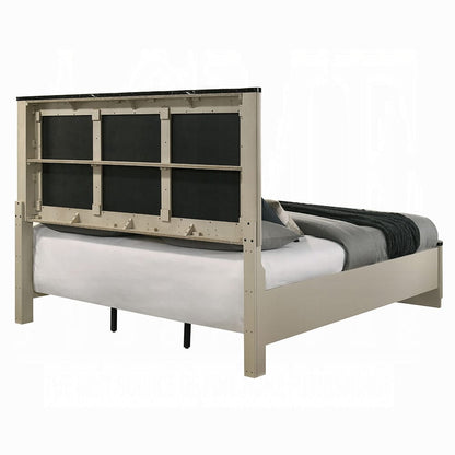 ACME Furniture - Travonte - Queen Bed - Gray Linen & Beige - BD04882Q view 4