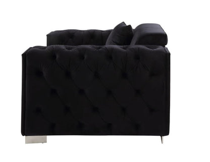 ACME Furniture - Trislar - Chair w/Pillow - Black Velvet - 52527 view 4
