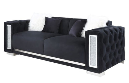 ACME Furniture - Trislar - Sofa w/4 Pillows - Black Velvet - 52525 view 1