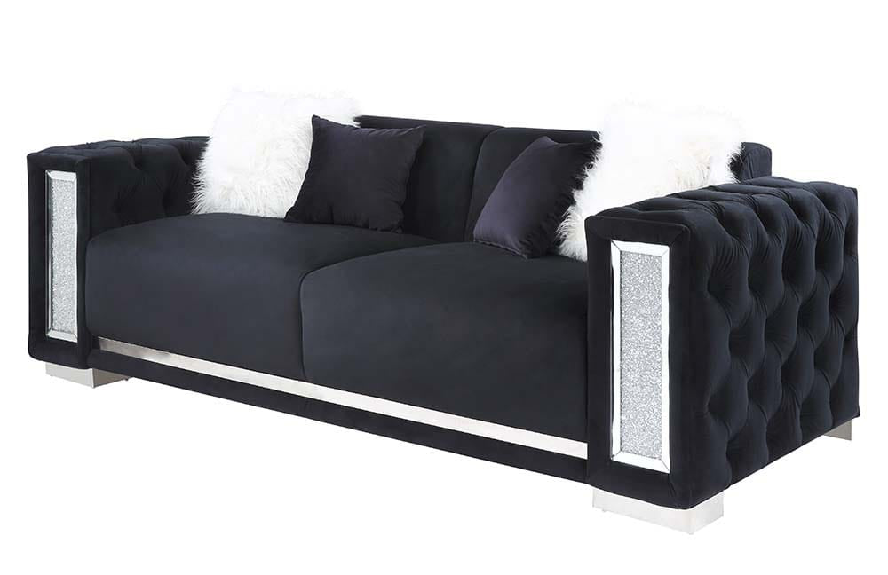 ACME Furniture - Trislar - Sofa w/4 Pillows - Black Velvet - LV01397 view 1