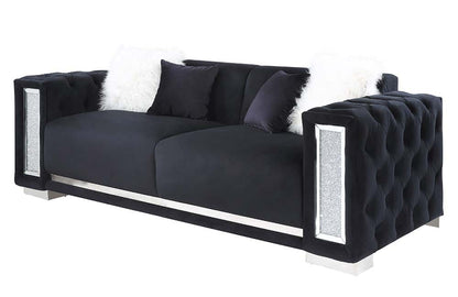 ACME Furniture - Trislar - Sofa w/4 Pillows - Black Velvet - LV01397 view 1