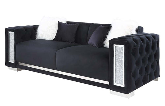 ACME Furniture - Trislar - Sofa w/4 Pillows - Black Velvet - LV01397 view 1