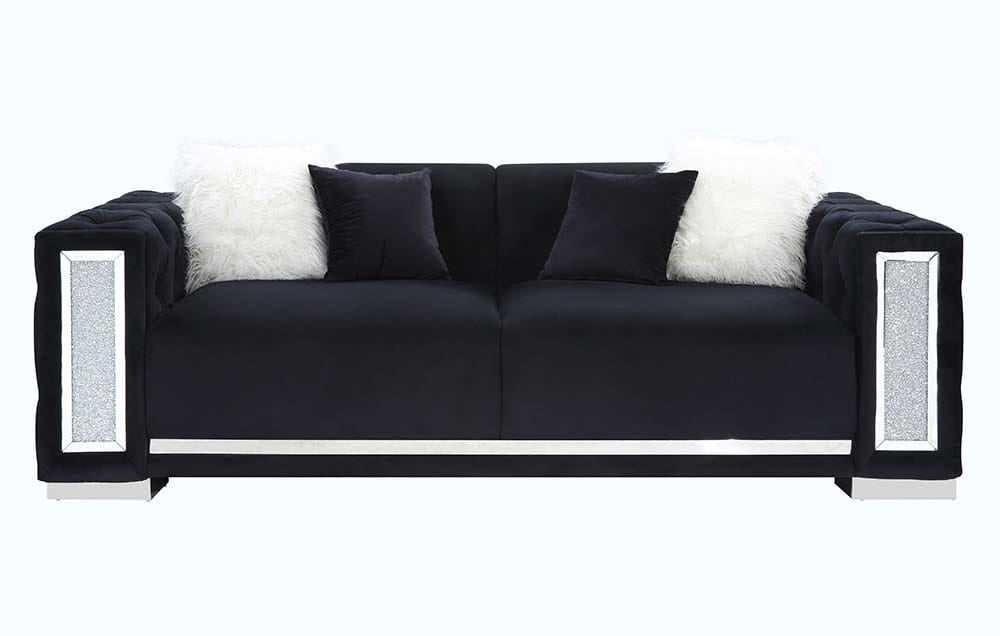 ACME Furniture - Trislar - Sofa w/4 Pillows - Black Velvet - LV01397 view 2
