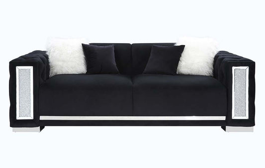ACME Furniture - Trislar - Sofa w/4 Pillows - Black Velvet - LV01397 view 2