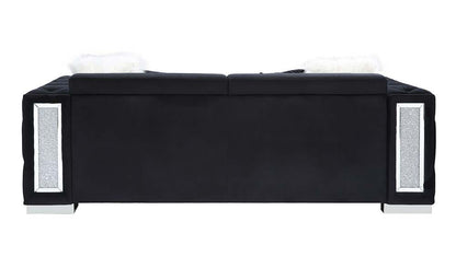 ACME Furniture - Trislar - Sofa w/4 Pillows - Black Velvet - LV01397 view 4