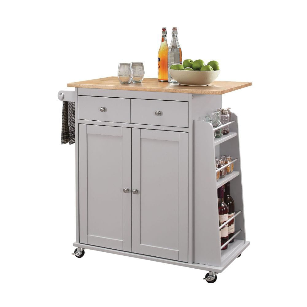 ACME Furniture - Tullarick - Kitchen Cart - Natural & Gray - 98310 view 1