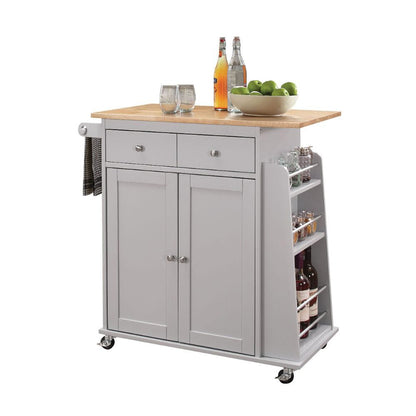 ACME Furniture - Tullarick - Kitchen Cart - Natural & Gray - 98310 view 1