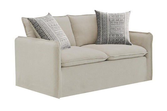 ACME Furniture - Upendo Loveseat w/2 Pillows - Beige Linen - LV03081 view 1