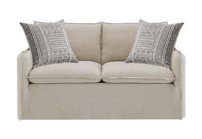 ACME Furniture - Upendo Loveseat w/2 Pillows - Beige Linen - LV03081 view 2