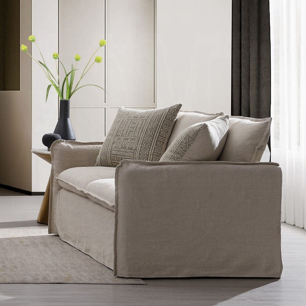 ACME Furniture - Upendo Loveseat w/2 Pillows - Beige Linen - LV03081 view 6