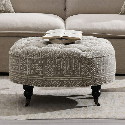 ACME Furniture - Upendo Ottoman w/Casters - Pattern Fabric - AC03000 view 4