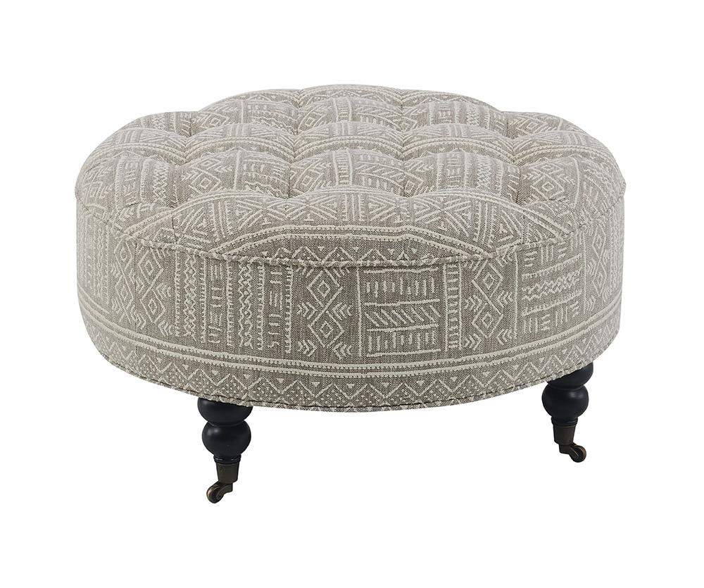 ACME Furniture - Upendo Ottoman w/Casters - Pattern Fabric - AC03000 veiw 1