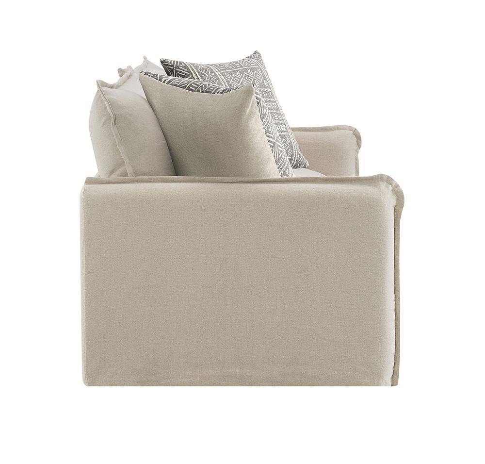 ACME Furniture - Upendo Sofa w/2 Pillows - Beige Linen - LV03080 view 3