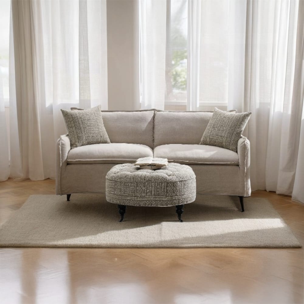 ACME Furniture - Upendo Sofa w/2 Pillows - Beige Linen - LV03080 view 6