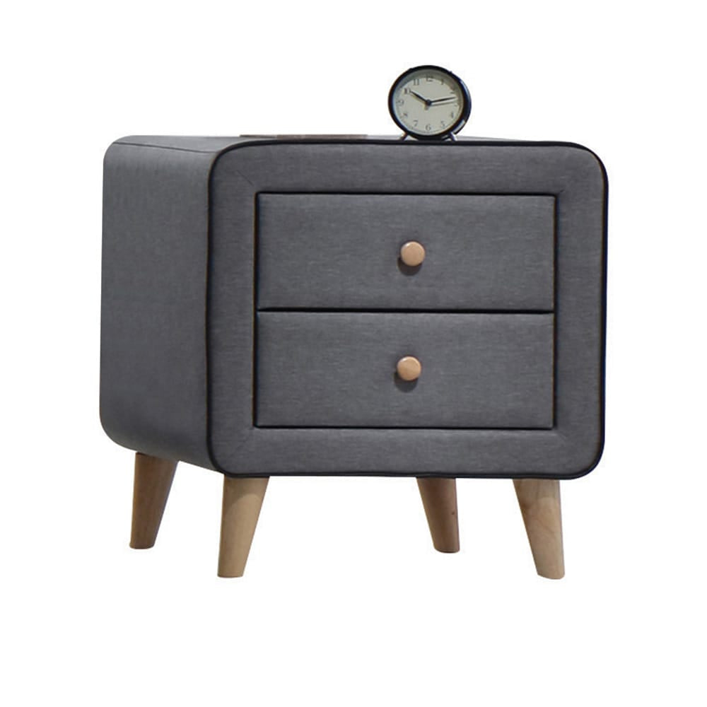 ACME Furniture - Valda - Nightstand - Light Gray Fabric - 24523 view 2
