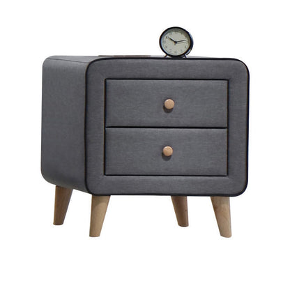 ACME Furniture - Valda - Nightstand - Light Gray Fabric - 24523 view 2