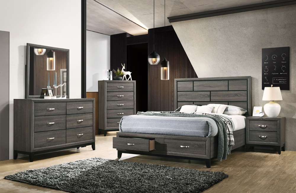 ACME Furniture - Valdemar Eastern King Bed w/Storage - 27057EK view 3
