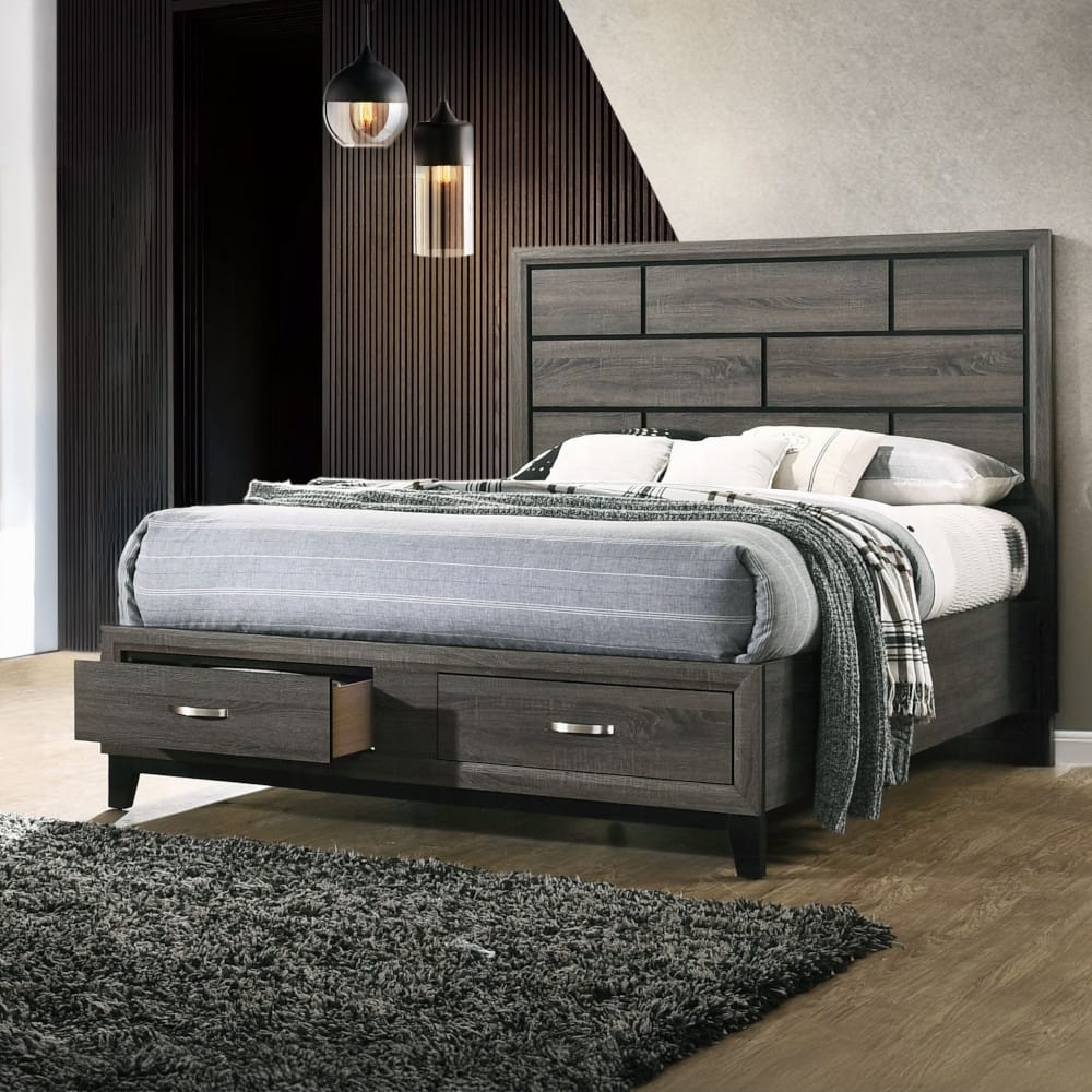 ACME Furniture - Valdemar Eastern King Bed w/Storage - 27057EK view 5