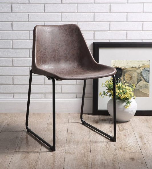 ACME Furniture - Valgus - Side Chair (Set of 2) - Vintage Mocha & Black - 96802 view 2