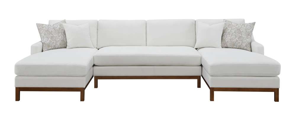 ACME Furniture - Valiant Sectional Sofa w/4 Pillows - Ivory Chenille - LV01881 veiw 3