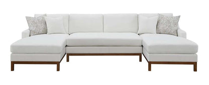 ACME Furniture - Valiant Sectional Sofa w/4 Pillows - Ivory Chenille - LV01881 veiw 3