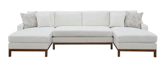 ACME Furniture - Valiant Sectional Sofa w/4 Pillows - Ivory Chenille - LV01881 veiw 3