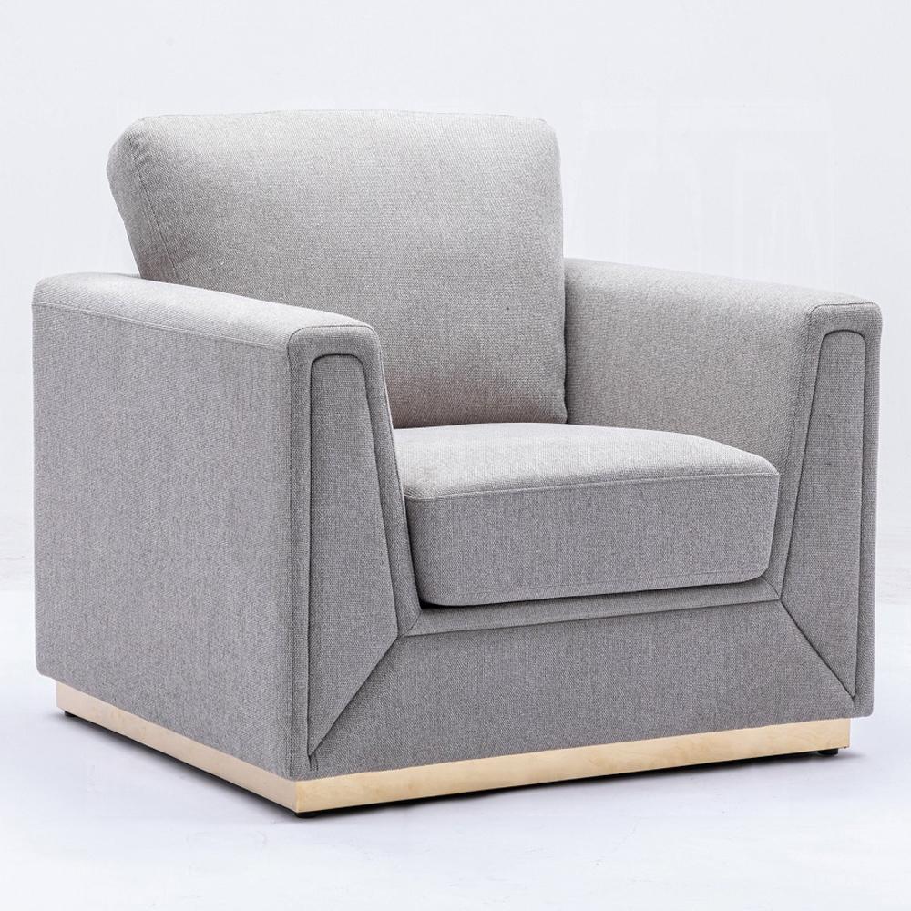ACME Furniture - Valin Chair - Gray Linen - LV01746 veiw 1