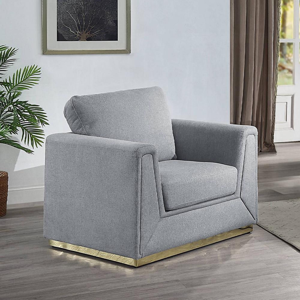 ACME Furniture - Valin Chair - Gray Linen - LV01746 veiw 6