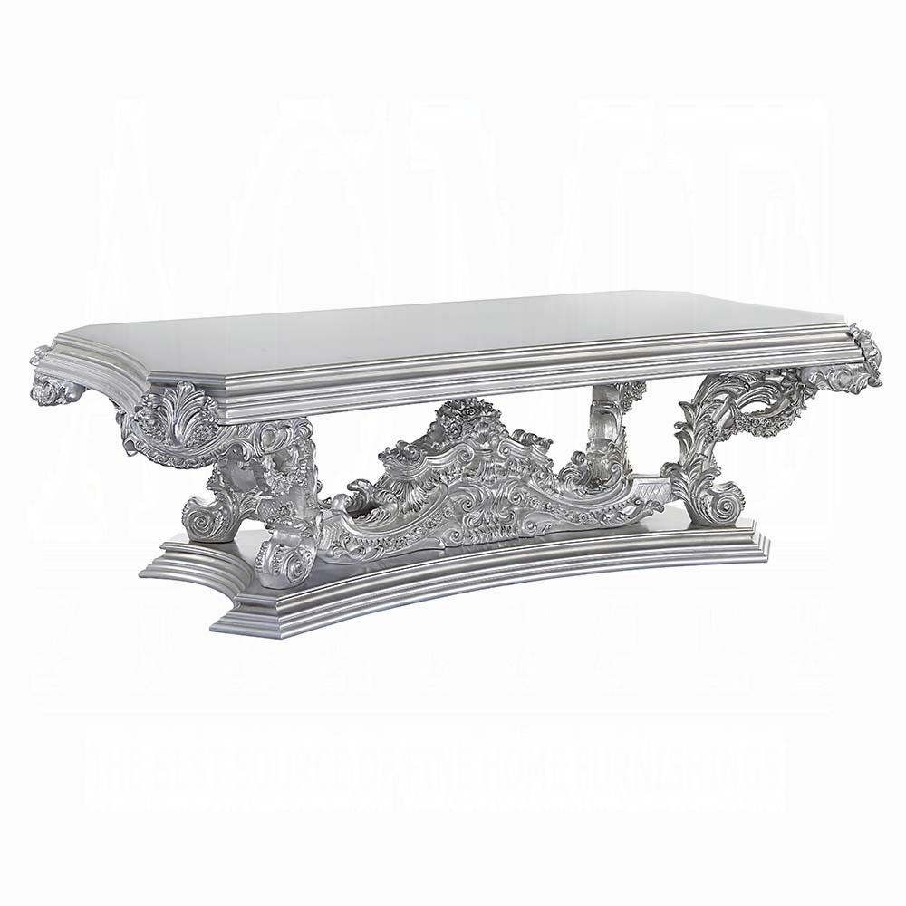 ACME Furniture - Valkyrie Dining Table - Antique Platinum Finish - DN00689 veiw 1