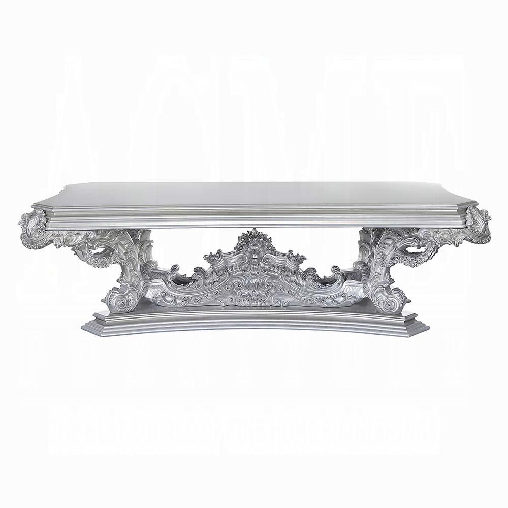 ACME Furniture - Valkyrie Dining Table - Antique Platinum Finish - DN00689 veiw 2