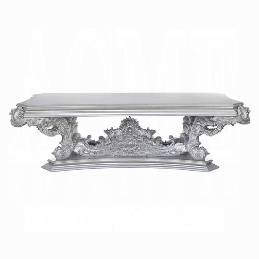 ACME Furniture - Valkyrie Dining Table - Antique Platinum Finish - DN00689 veiw 2