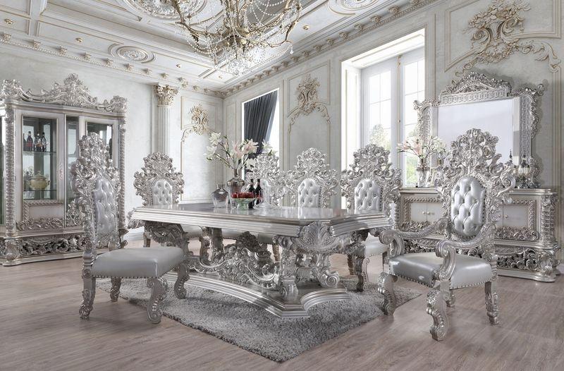 ACME Furniture - Valkyrie Dining Table - Antique Platinum Finish - DN00689 veiw 4