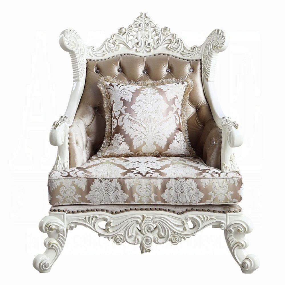 ACME Furniture - Vanaheim Chair w/Pillow - Antique White - LV00805 view 2