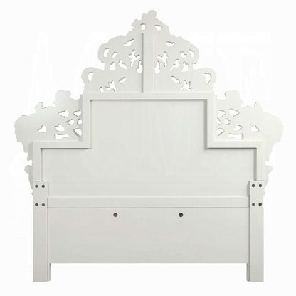 ACME Furniture - Vanaheim Eastern King Bed - Beige Synthetic Leather & Antique White - BD00671EK view 6