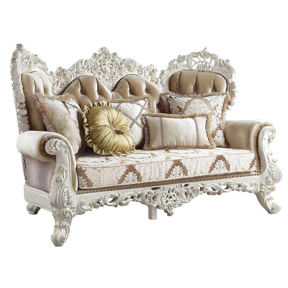 ACME Furniture - Vanaheim Loveseat w/5 Pillows - Antique White - LV00804 view 1