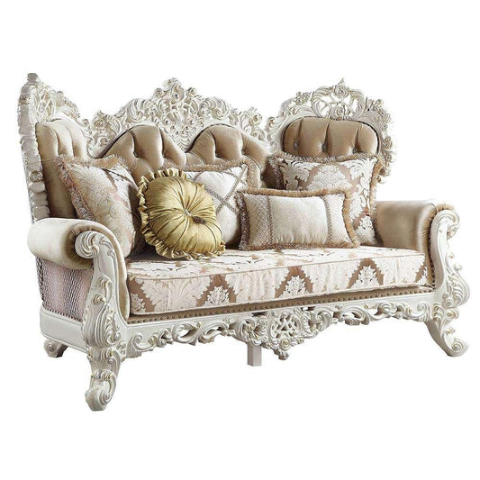ACME Furniture - Vanaheim Loveseat w/5 Pillows - Antique White - LV00804 view 1