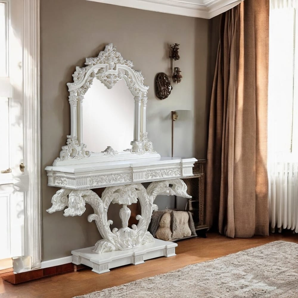 ACME Furniture - Vanaheim Sofa Table - Antique White - LV00802 view 4
